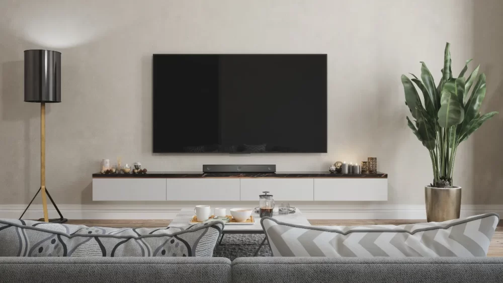 TV i ett vardagsrum